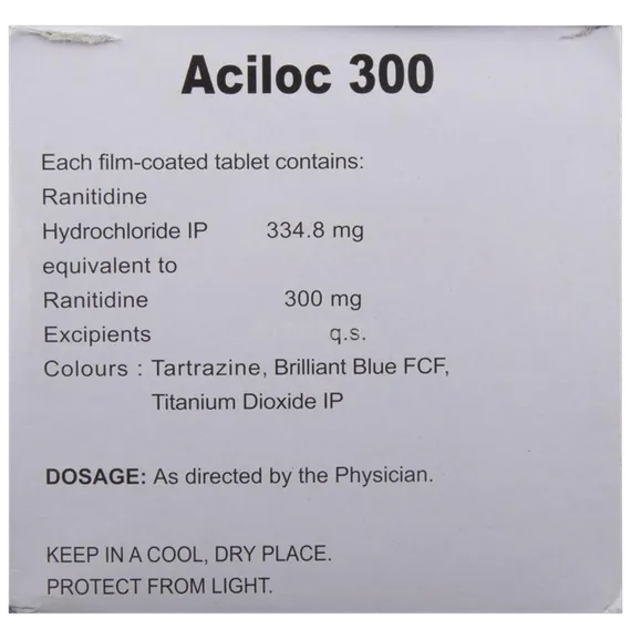 aciloc 300mg tablet 20's